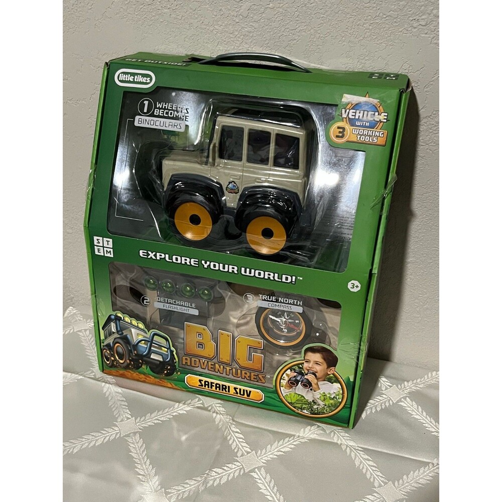 Little Tikes Big Adventures Safari SUV Playset NEW Binoculars-Flashlight-Compass